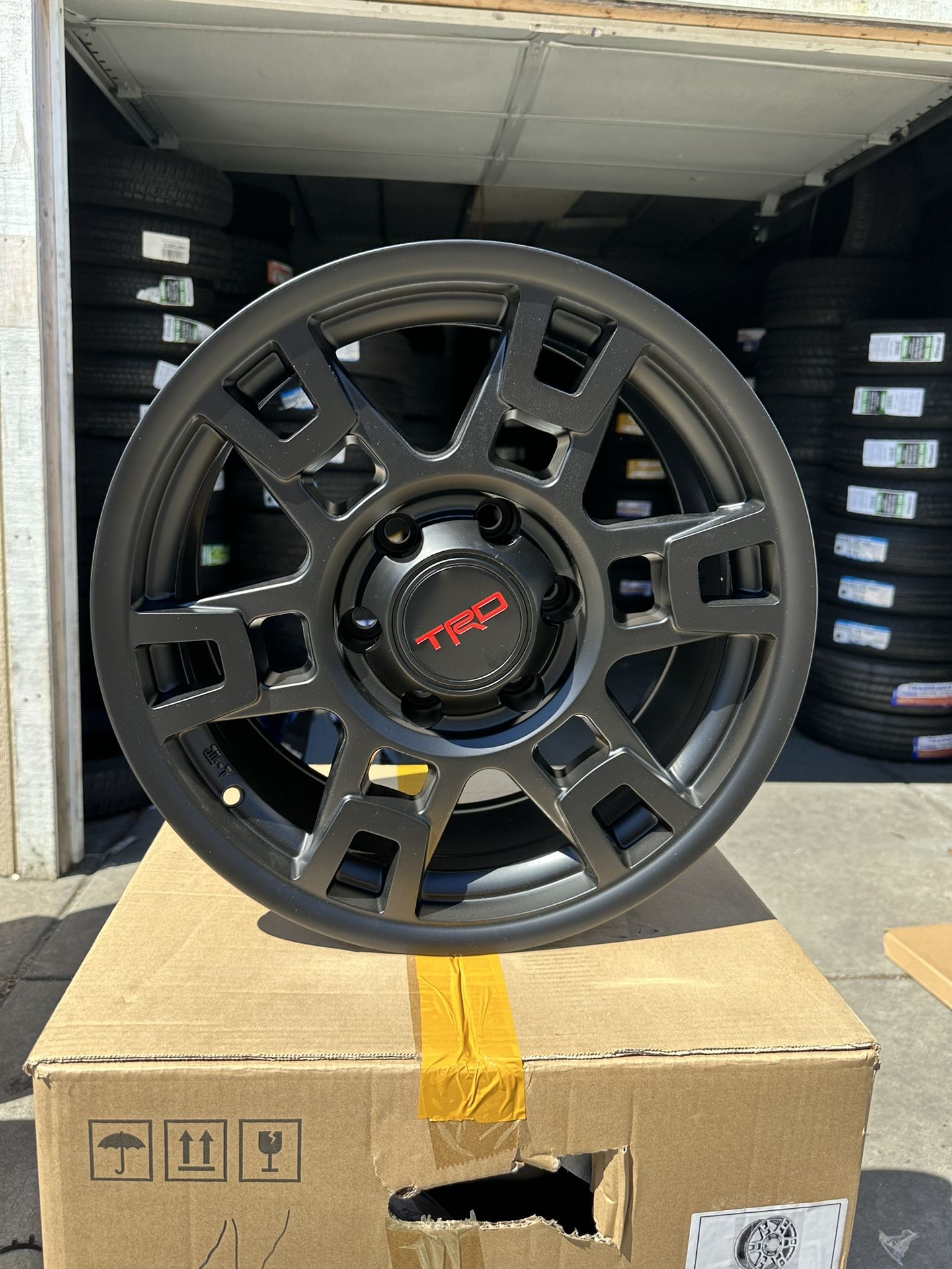 17” TRD Pro Style Black Wheels 265/70R17 All Terrain Tires Fits Toyota Tacoma 4Runner FJ Cruiser