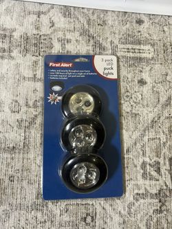 First Alert 3 Pack Light Pucks With AAA Batteries Included 