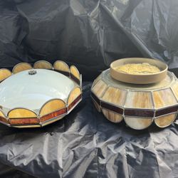 Nice Vintage Stained Glass Ceiling Lights