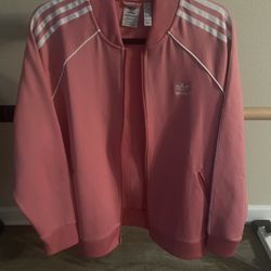 Adidas Pink Track Jacket - Full Zip, Like New! Size L 