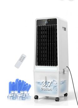 Portable 3-in-1 Evaporative Swamp/Air Cooler with Remote – 3.7 Gallon