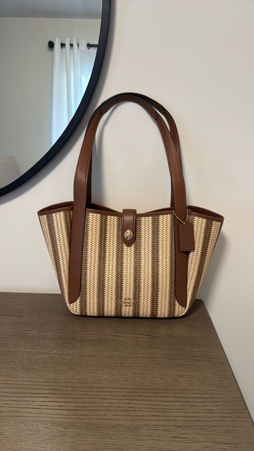 New Coach Hadley Turnlock Tote Bag