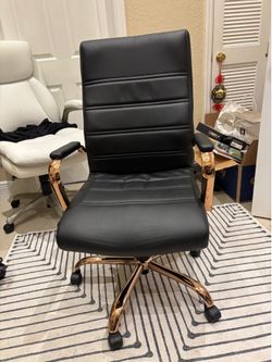 Black and Rose Gold Office Chair - Excellent Condition
