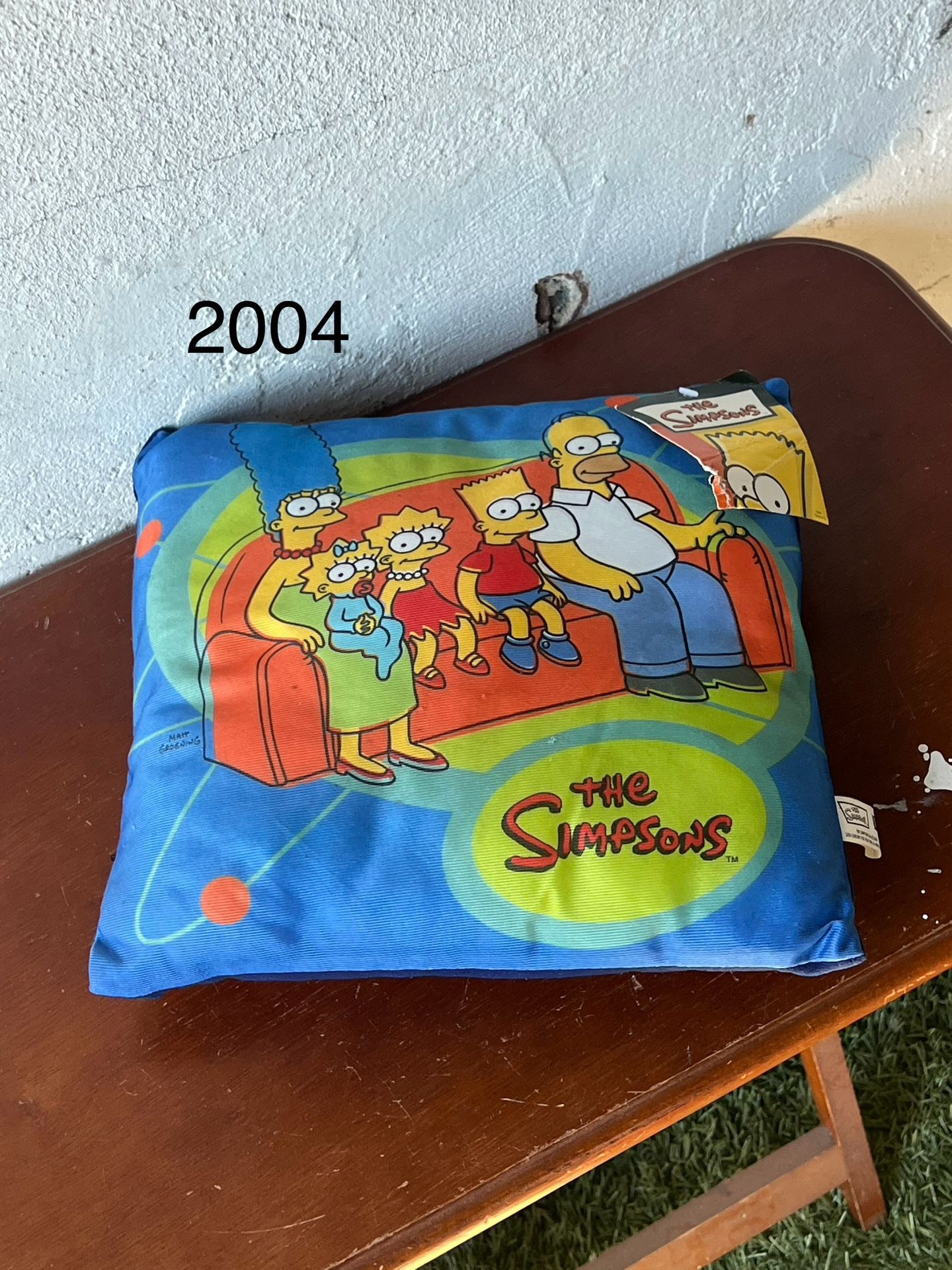 Vintage! 2004 The Simpsons 100% Official 12” Family Pillow Twentieth Century Fox Film Corporation