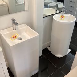 Stone Pedestal Sinks 