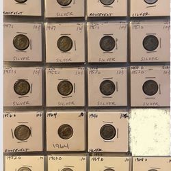 19 Silver Roosevelt Dimes 