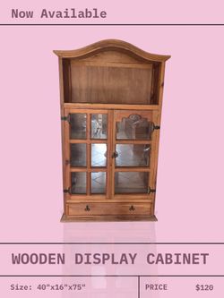 WOODEN DISPLAY CABINET