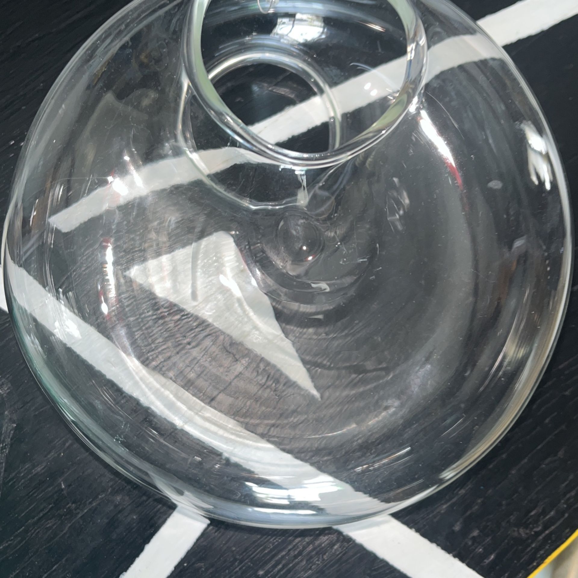Round Hanging Glass Vase
