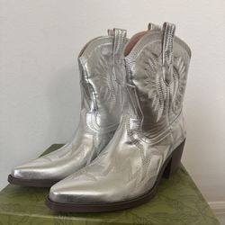Silver Texan Boots 