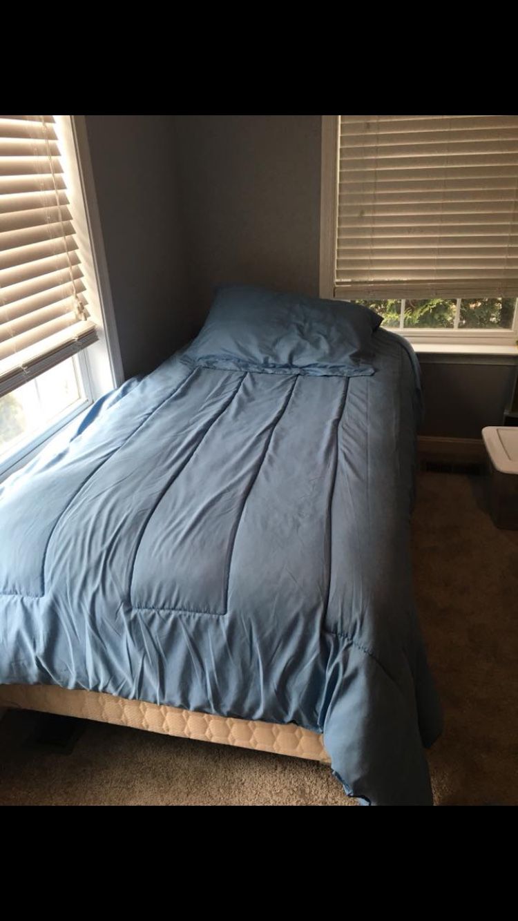 Twin Sized Bed with Bedding - Great Condition!