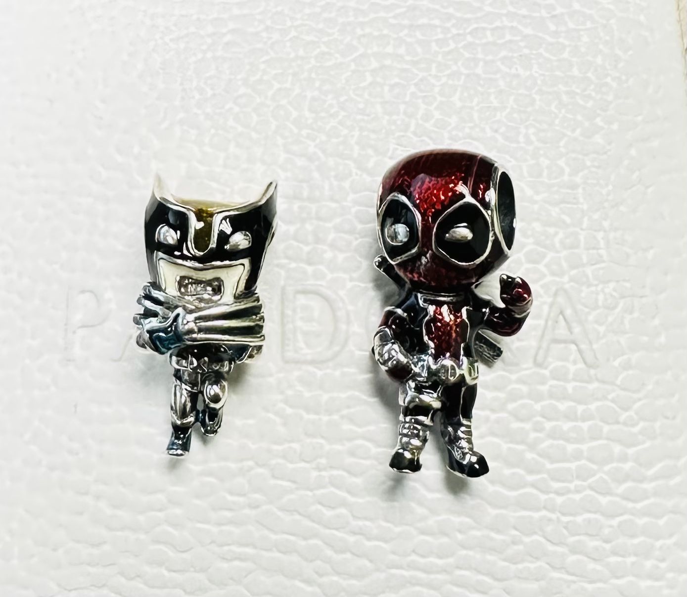 Pandora Marvel Deadpool and Wolverine Charm Set 793359C01 & 793360C01