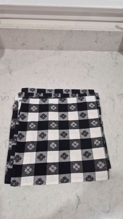 Floral checkered cloth Napkins, 12 count