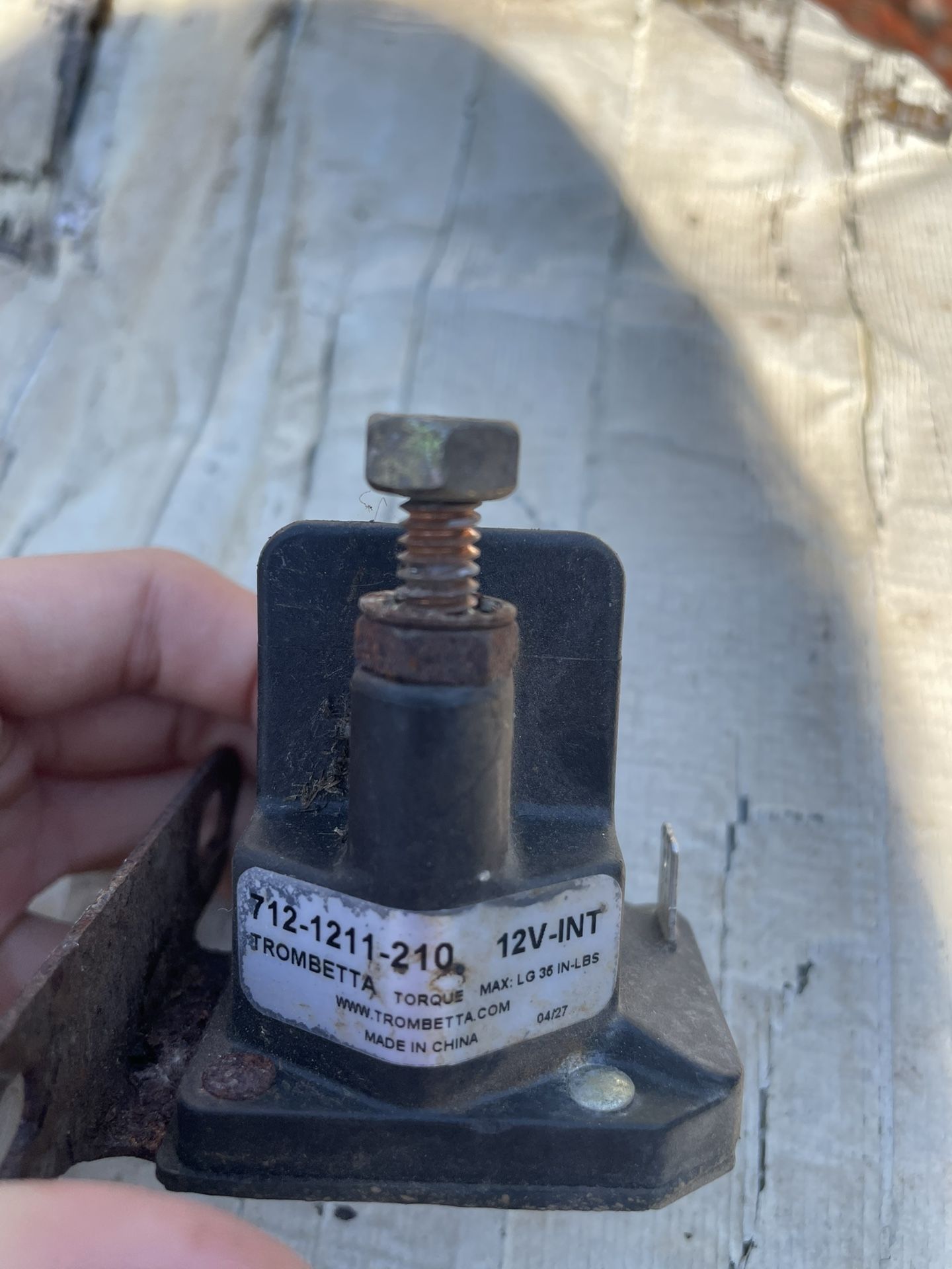 Ignition Solenoid And Battery