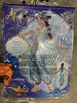 Jasmine Costume Size Girls 4-6 