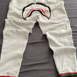 Bape Men’s Cotton Print Shark Sweat Pants