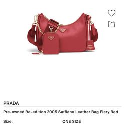 Red Prada Re-Edition bag gold Hardware 