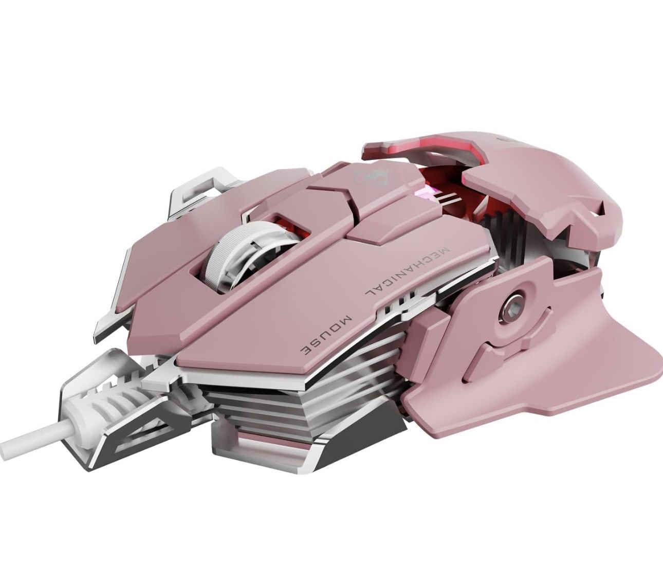 EWEADN G5 Wired Gaming Mouse, Ergonomic RGB Computer Mouse, 12800 Adjustable DPI, 9 Programmable Macro Buttons with Rapid Fire Key Compatible for PC/L