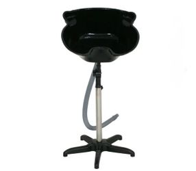 Portable Black Shampoo Bowl w/ Adjustable Stand