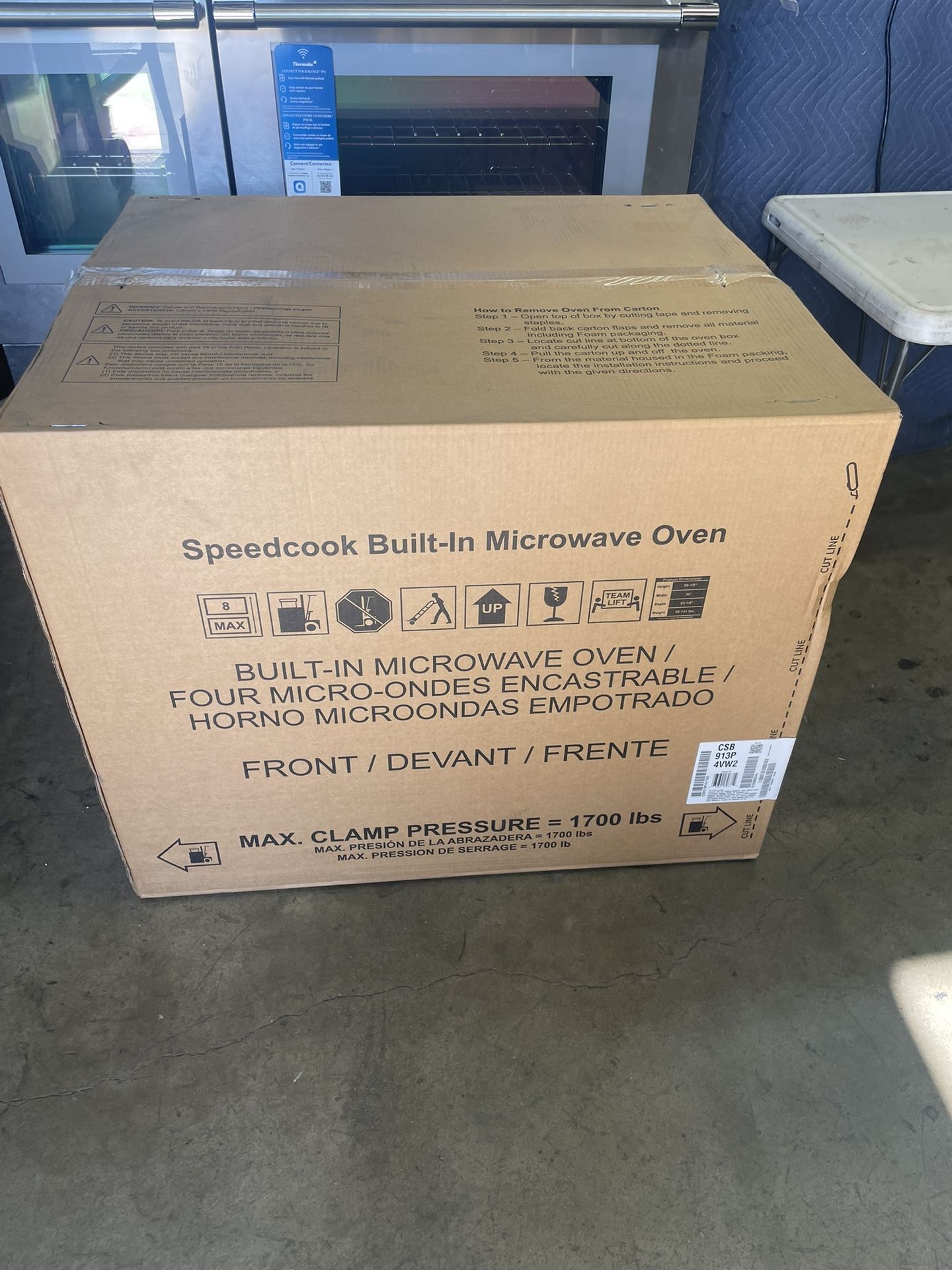 Box Built In Microwave Convection GE CAFE Matte White 30