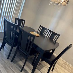 Timeless Dining Table with 6 Chairs