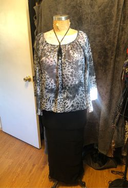 Skirt and Blouse. Size L