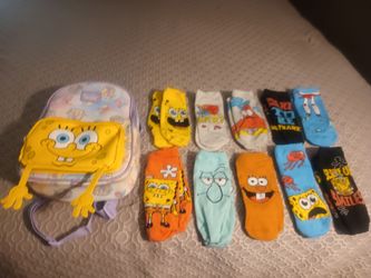SpongeBob mini backpack and socks