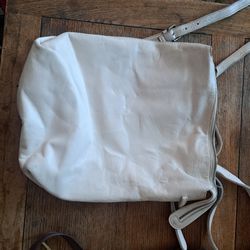 Anthropologie White Backpack Purse