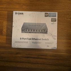 D Link 8 Port Fast Ethernrt Switch