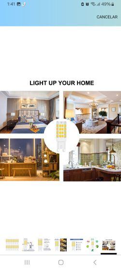 5W G9 LED Bulb, 40W G9 Halogen Bulb Replacement, 420LM, Warm White 3000K, AC100V-240V, Non-Dimmable G9 Base, Pack of 12