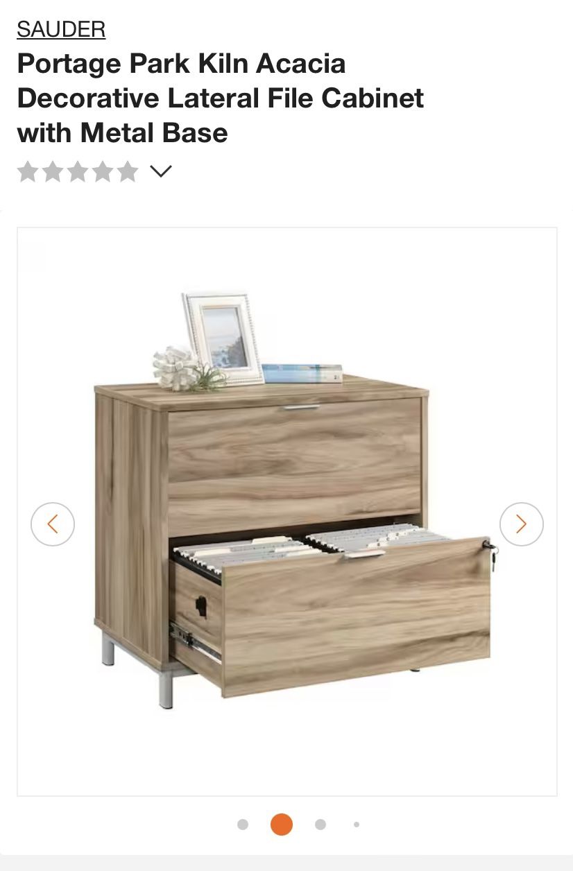 Lateral File Cabinet with Metal Base