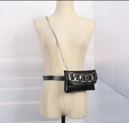 New Black Chain Shoulder /Belt Bag