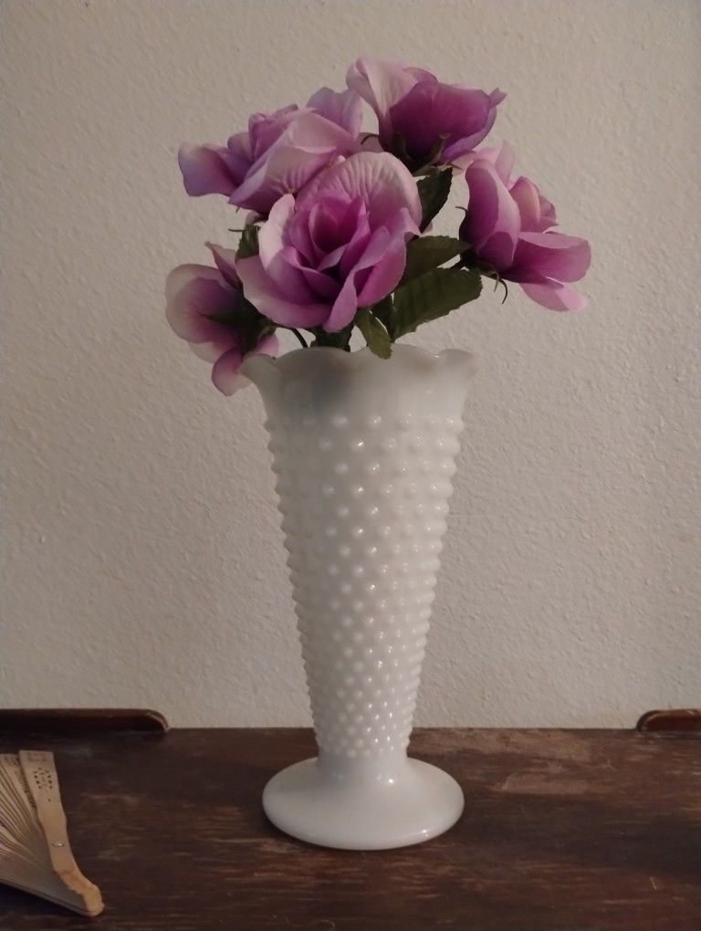 Milk Glass Vase 