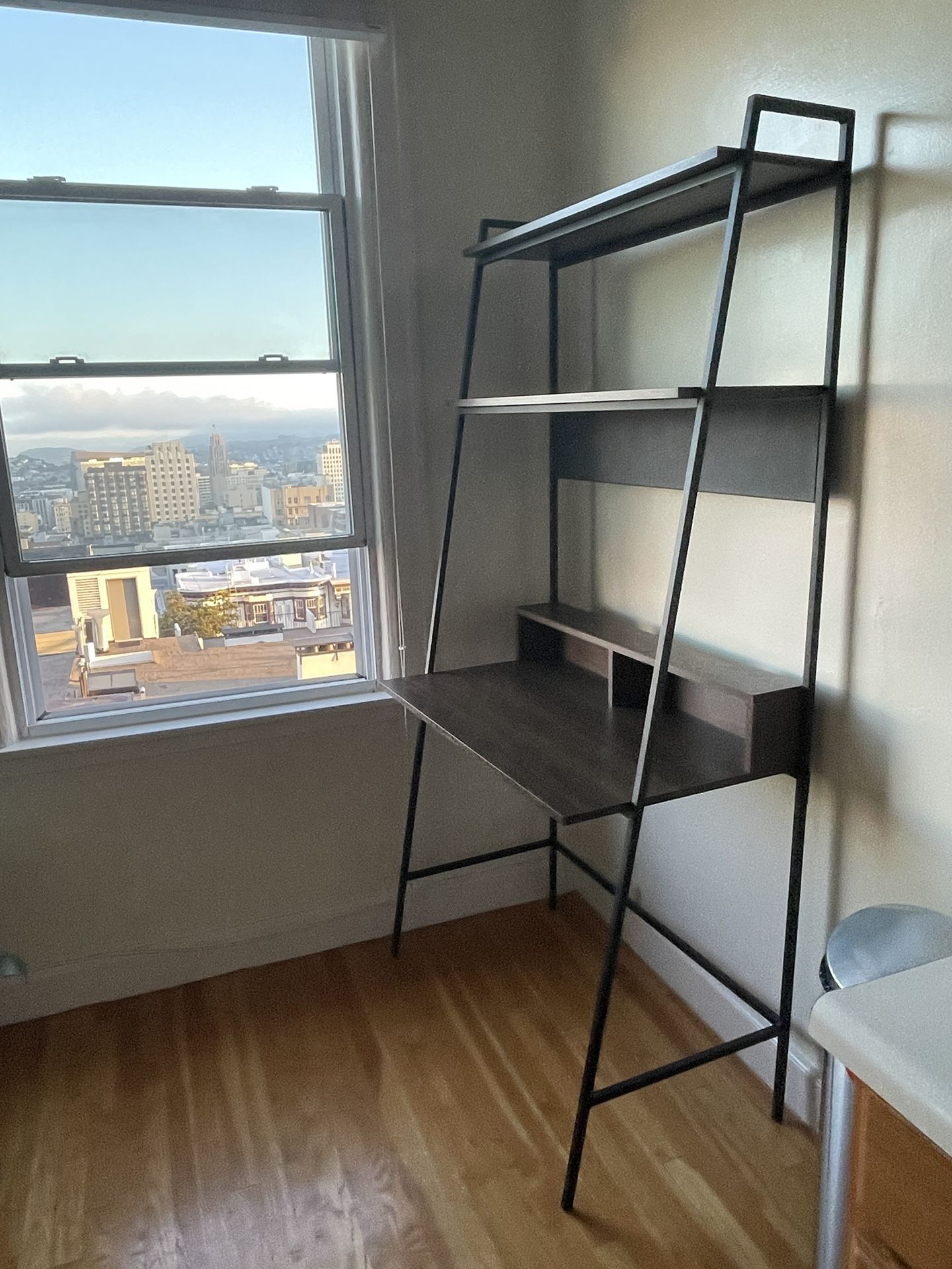 Vertical Desk  with shelves (36” W) and Chair