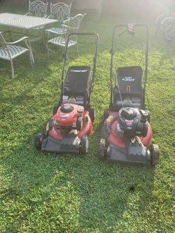 2 Troy-Bilt  21" 140cc Self-propelled Lawn Mowers, (Retail $340) recently serviced ($180 each)