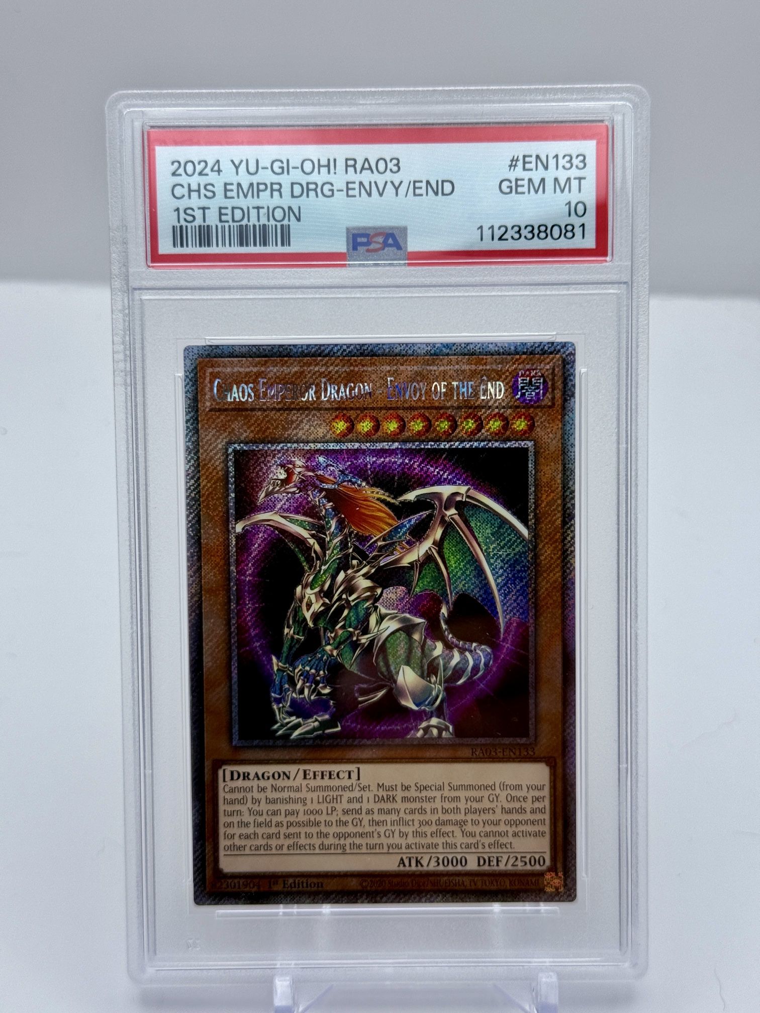 2024 1ST ED #EN133 CHAOS EMPEROR DRAGON - ENVOY OF THE END PSA 10