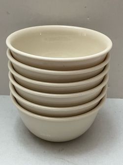Set of 6 Corelle SANDSTONE Beige Tan Round 4 7/8” Dessert Rice Bowls 2.25” Deep Very Good Condition
