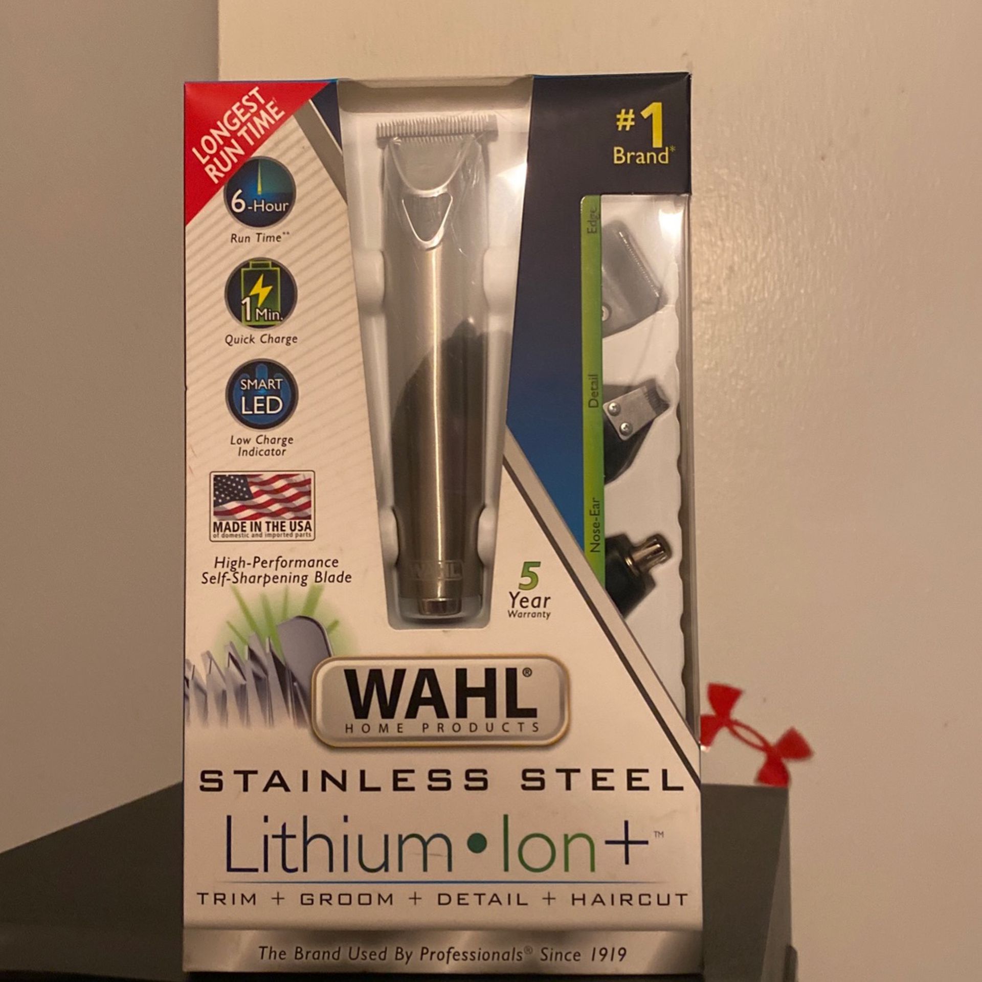 Wahl Stainless Steel Lithium Ion Men's Multi Purpose Beard, Facial Trimmer and Total Body Groomer