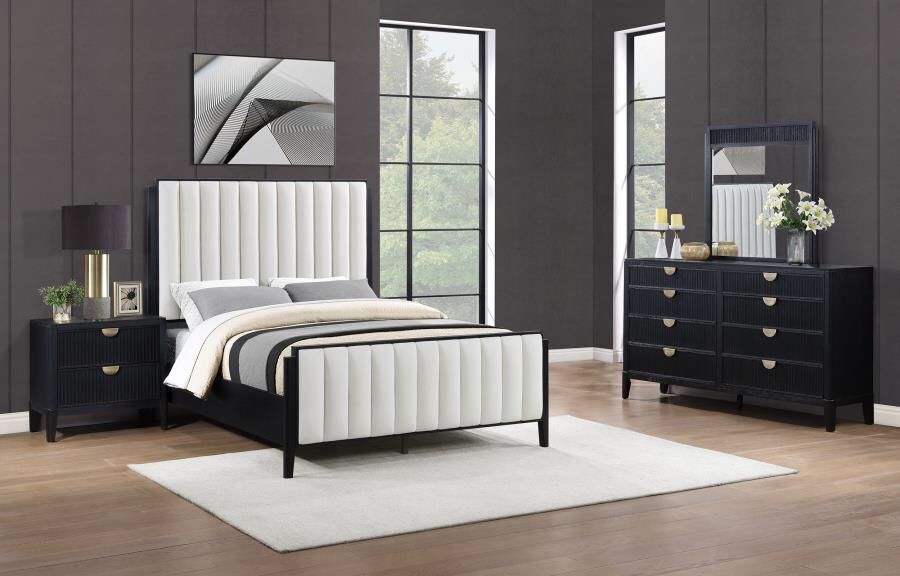 4 Piece Bedroom Set Include Queen Bed, Dresser, Mirror, 1 Nightstand…Optional Chest and sizes can be added