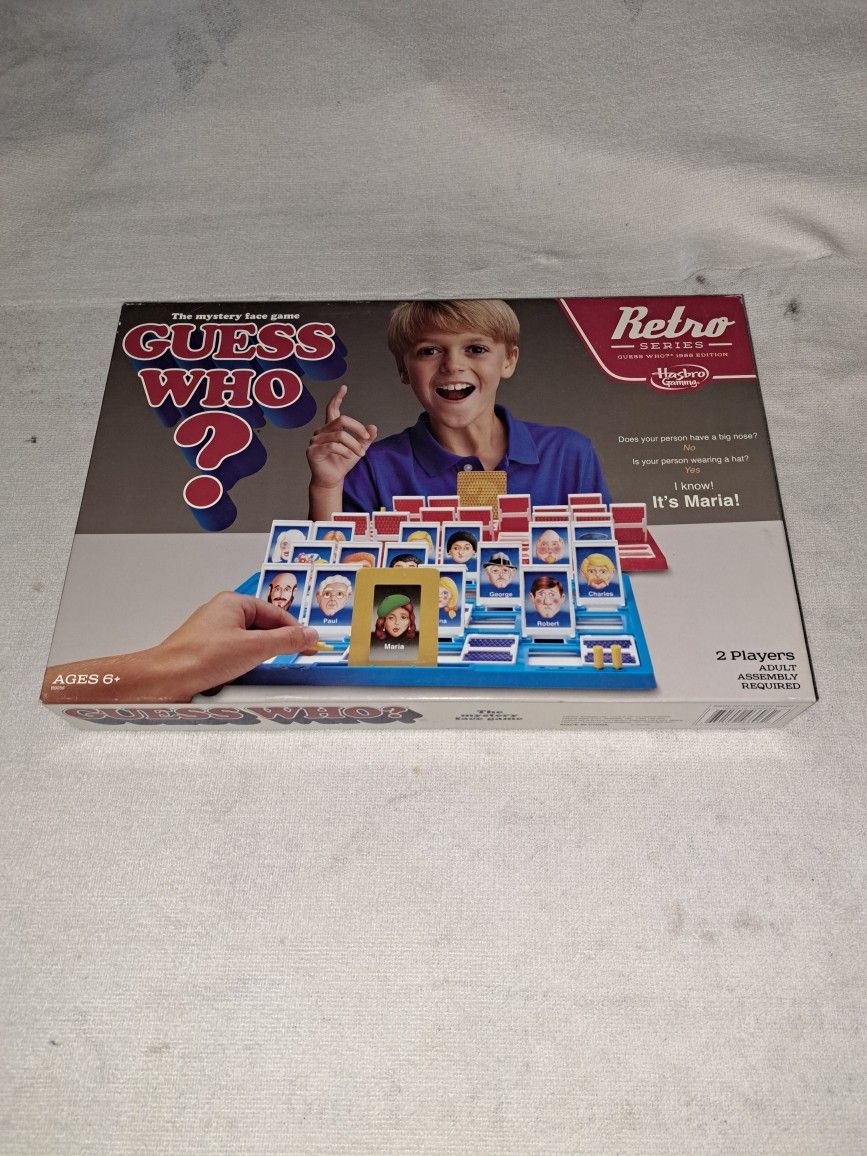 Guess Who The Mystery Face Game Retro Series 1988 Edition In Excellent New Condition (Is Complete Nothing Missing)