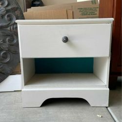 White Wood Nightstand
