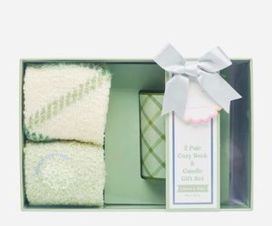 New Joyward Sage Candle + 2-Pair Ultra-Cozy Sock Gift Set