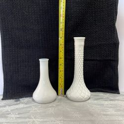 milk glass vases 