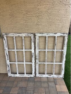 Wood Farmhouse Window Frame Decor