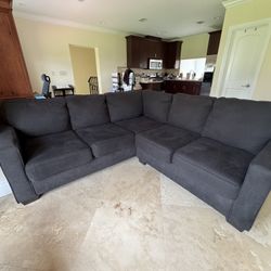 2 Piece Charcoal (Dark Blue) Sectional Ashley Furniture