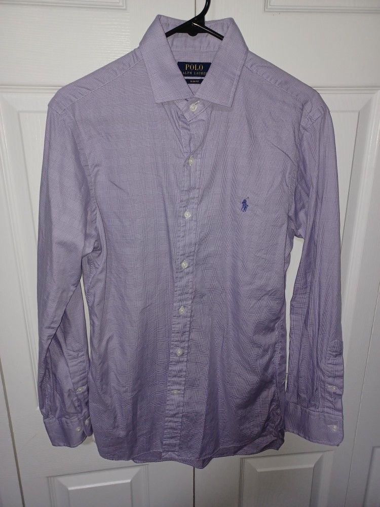 Slim Fit Polo Ralph Lauren Button Up Shirt Size 15 32/33