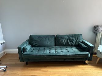 Velvet green Couch 