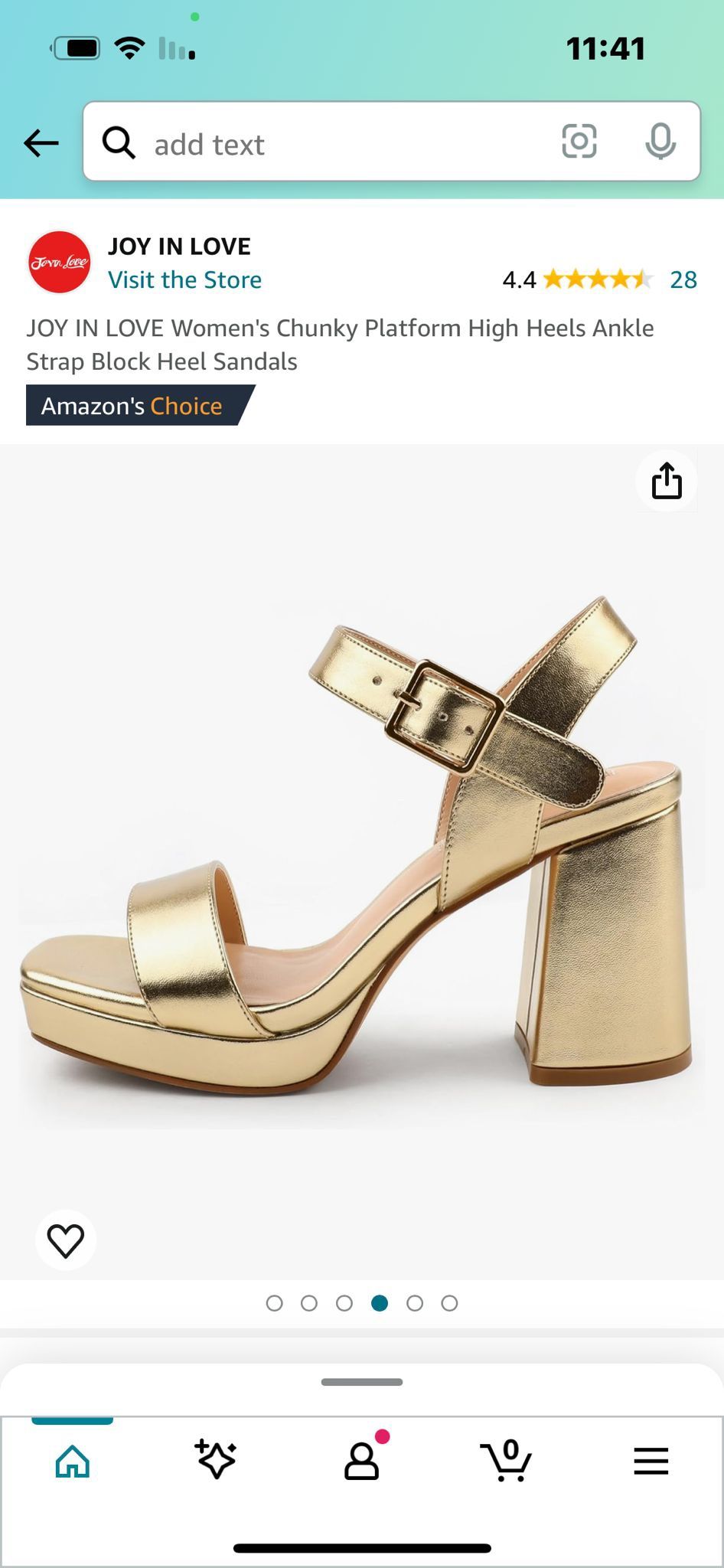 JOY IN LOVE Women's Chunky Platform High Heels Ankle Strap Block Heel Sandals