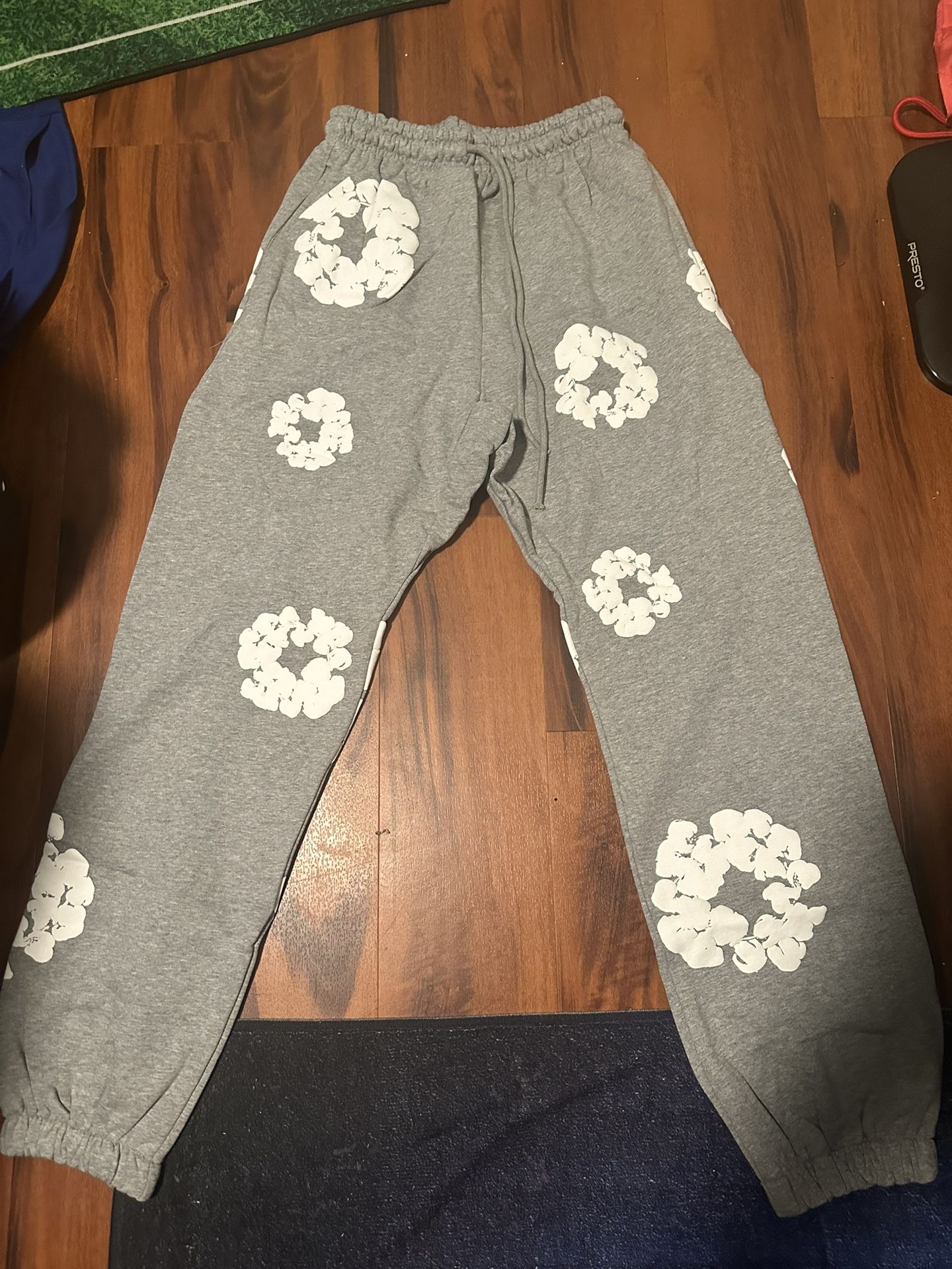 Grey Denim Tear Sweats