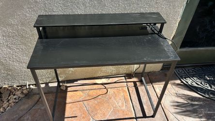 Desk with outlet