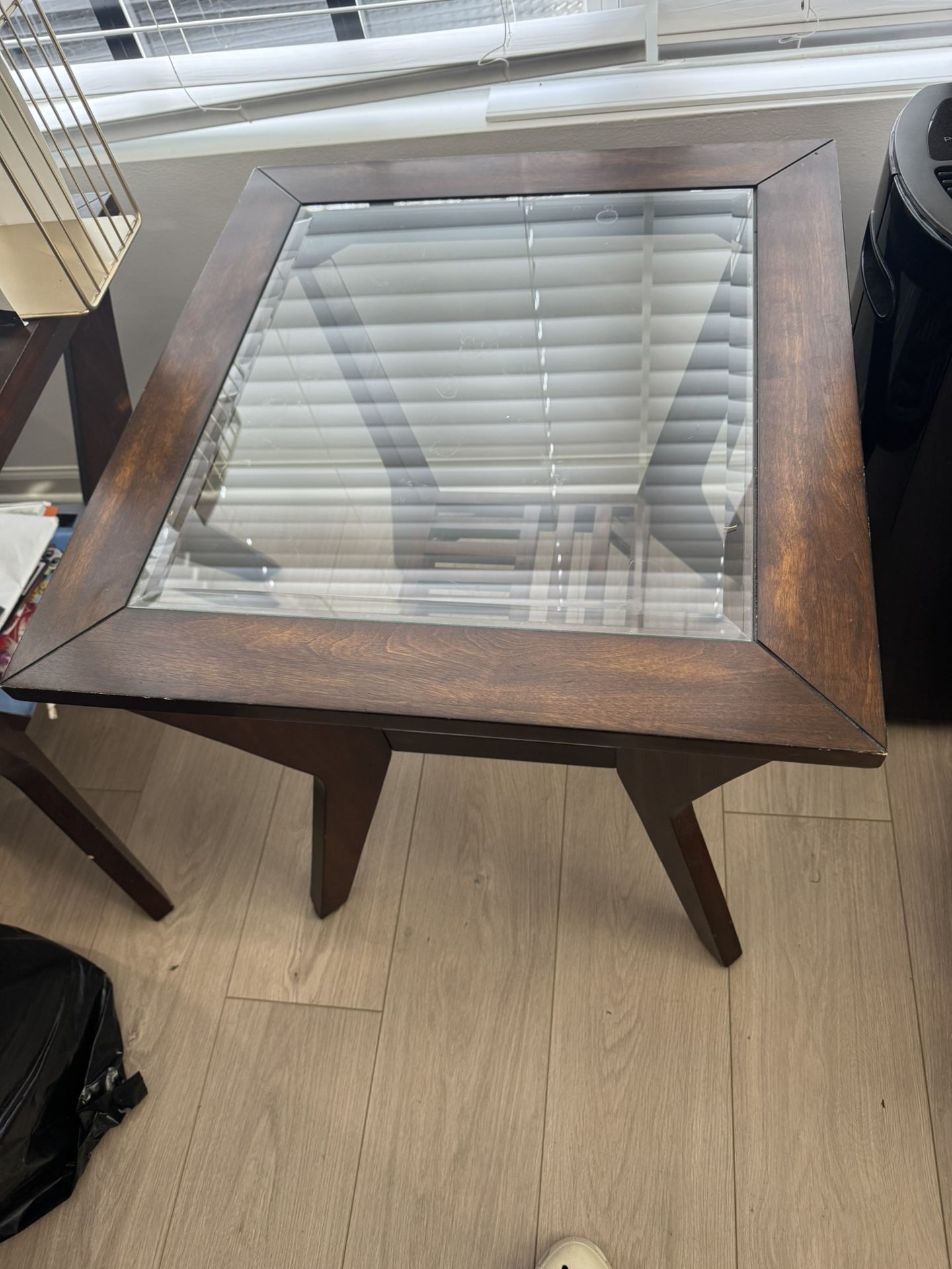 End Table With Glass Top